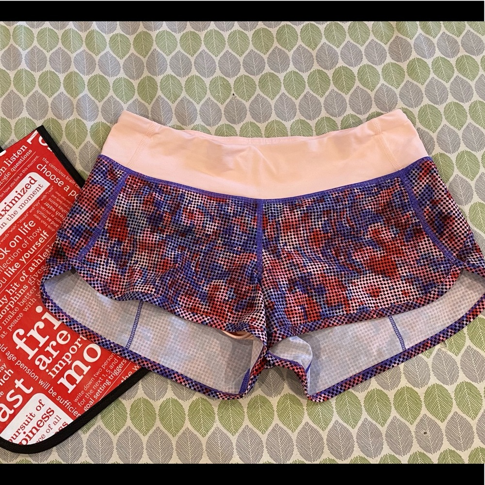 Lululemon Speed shorts Size 4 Multi-color